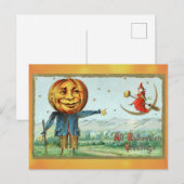  Halloween Groeten Pompoen Witch Briefkaart (Voorkant / Achterkant)