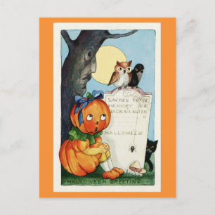  Halloween Groeten Pumpkin Graveyard Briefkaart