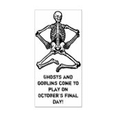 Halloween Groeten Skelet Rubber Stamp Rubberstempel (Afrduk)