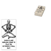 Halloween Groeten Skelet Rubber Stamp Rubberstempel (Gestempeld)