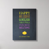 Halloween Groeten Tekst Gepersonaliseerd Canvas (Voorkant)