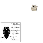 Halloween Groeten Uil Rubber Stamp Rubberstempel (Gestempeld)