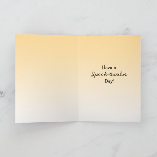 Halloween-groeten van de hand getekende Cartoon Feestdagen Kaart (Binnen)