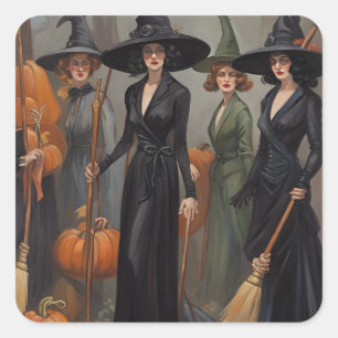 Halloween Groeten van uw lokale heksen Coven Vierkante Sticker