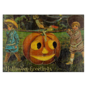Halloween-groeten - Vintage Spooly-ansichtkaart  Snijplank