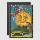  Halloween-groetings-heks die op Broom vliegt (Voorkant / Achterkant)