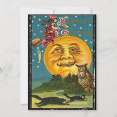  Halloween-groetings-heks die op Broom vliegt (Voorkant)