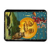  Halloween-groetings-heks die op Broom vliegt Magneet (Horizontaal)