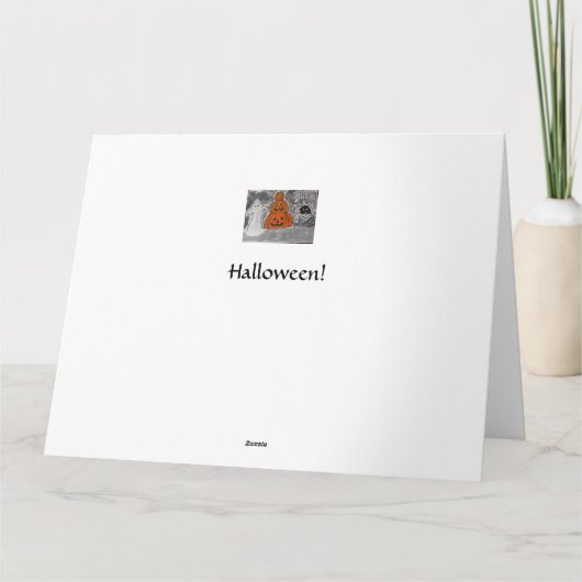 Halloween Groetkaart Kaart (Achterkant)