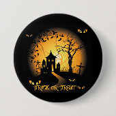 Halloween groots, 3-inch Button met ronde openinge (Voorkant)
