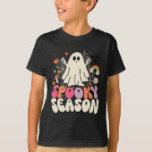 Halloween Groovy Boo Ghost Spooky Mannen Kinder T-shirt (Voorkant)