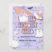 Halloween Groovy Cute Ghost 1e verjaardag Kaart (Voorkant)