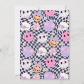 Halloween Groovy Cute Ghost 1e verjaardag Kaart (Achterkant)