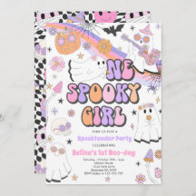 Halloween Groovy Cute Ghost 1e verjaardag
