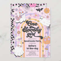 Halloween Groovy Cute Ghost 1e verjaardag