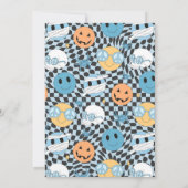 Halloween Groovy Cute Ghost Spooky Vibes Birthday Kaart (Achterkant)