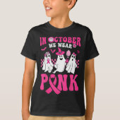 Halloween Groovy Draag Roze Borstkanker Warrior C T-shirt (Voorkant)