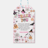 Halloween Groovy Ghost 1e verjaardag Cadeaulabel (Voorkant)