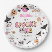 Halloween Groovy Ghost 1e verjaardag Papieren Bordje (Voorkant)