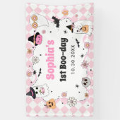 Halloween Groovy Ghost 1e verjaardag Spandoek (Verticaal)