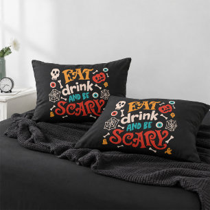 Halloween Groovy Griezelseizoen Grafische T-shirt Accent Kussen