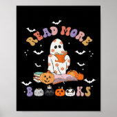 Halloween Groovy leest meer boeken met een kletspr Poster (Voorkant)