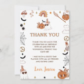 Halloween Groovy Leuke Ghost Bedankkaart (Voorkant)