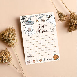 Halloween Groovy Leuke Ghost Time Capsule Note Mes Bedankkaart