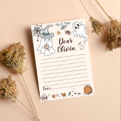 Halloween Groovy Leuke Ghost Time Capsule Note Mes Bedankkaart