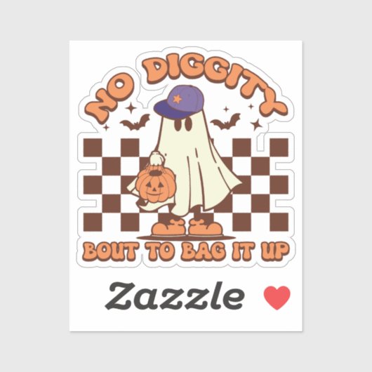 Halloween Groovy Retro Custom-Cut Vinyl Sticker (Vel)
