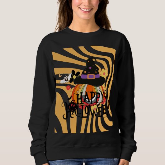 Halloween Groovy Retro Trui (Voorkant)