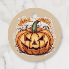 Halloween: Großer Kürbis -  Bedankjes Labels