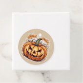 Halloween: Großer Kürbis -  Bedankjes Labels (In situ)