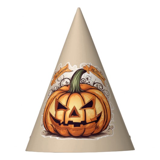 Halloween: Großer Kürbis -  Feesthoedjes (Voorkant)