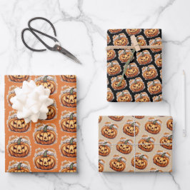 Halloween: Großer Kürbis -  Inpakpapier Vel