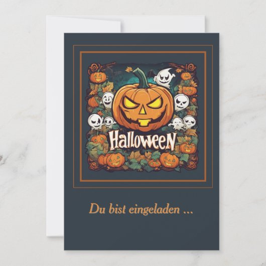 Halloween: Großer Kürbis - Kaart (Voorkant)