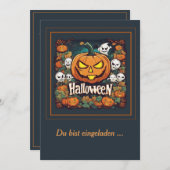 Halloween: Großer Kürbis - Kaart (Voorkant / Achterkant)