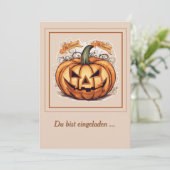 Halloween: Großer Kürbis  -  Kaart (Staand voorkant)