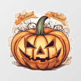 Halloween: Großer Kürbis -  Raamsticker