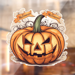 Halloween: Großer Kürbis - Raamsticker