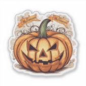 Halloween: Großer Kürbis -  Sticker (Voorkant)
