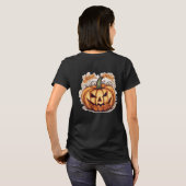Halloween: Großer Kürbis -  T-shirt (Achterkant volledig)