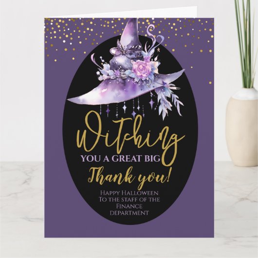 Halloween grote dank u bedankkaart (Voorkant)