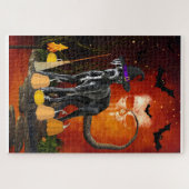Halloween Grote Deen Hond Legpuzzel (Horizontaal)