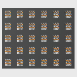 Halloween grote meisjes bezem heks ontwerp_1 cadeaupapier
