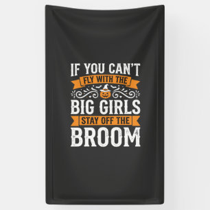 Halloween grote meisjes bezem heks ontwerp_1 spandoek
