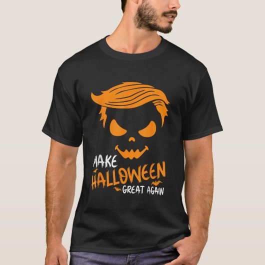 Halloween Grote Opnieuw Trump Pompoen Grappig 2023 T-shirt (Voorkant)