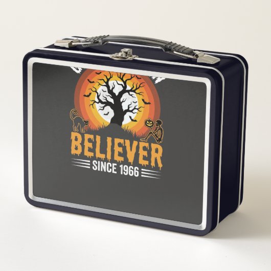 Halloween Grote Pompoen Gelover Retro Skelet (Voorkant)