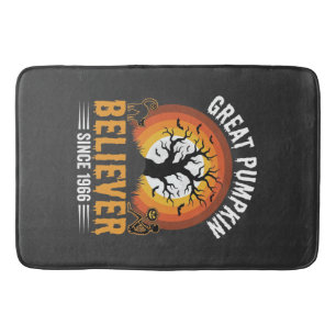 Halloween Grote Pompoen Gelover Retro Skelet Badmat