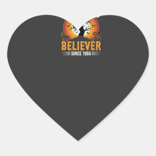 Halloween Grote Pompoen Gelover Retro Skelet Hart Sticker